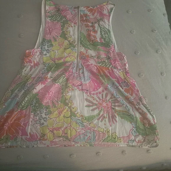 Lilly Pulitzer for Target Nosey Posey Bright Floral Babydoll Tank Sleeveless Top - Picture 4 of 7
